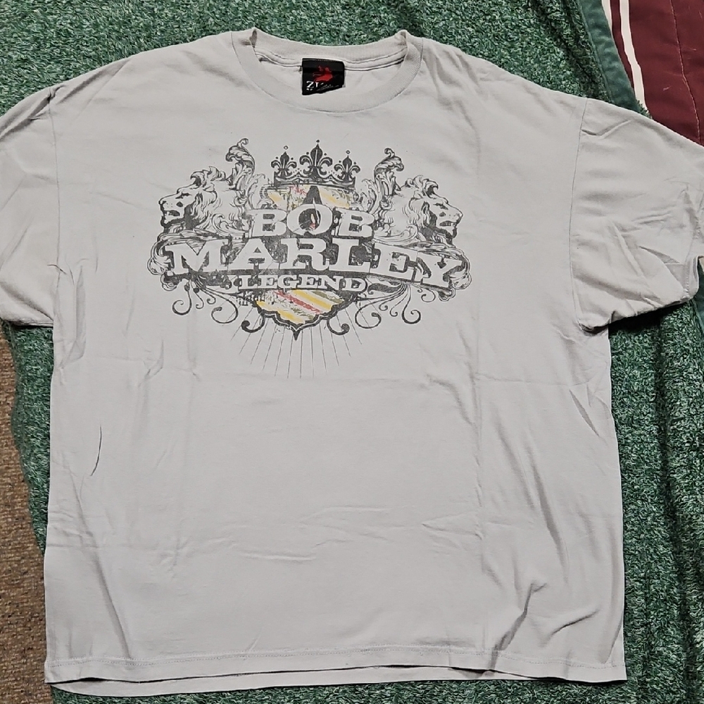 Zion Rootswear Bob Marley Legend Tee - Light Gray